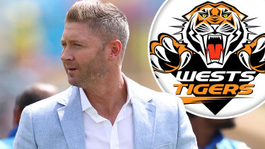 Runs on the board: Michael Clarke has been approached about a role on the Wests Tigers board.