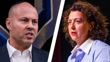 Josh Frydenberg and independent challenger for the seat of Kooyong Monique Ryan.