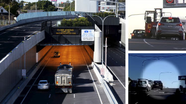 Sydney drivers were caught stopping traffic and cutting across lanes while struggling to navigate entry points to the new M4 tunnel last week. 