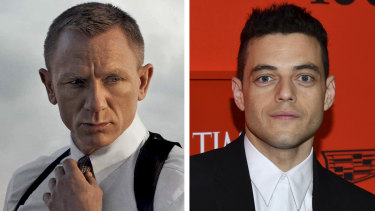 Rami Malek (right) has yet to film a scene with star Daniel Craig on the troubled set of Bond 25.