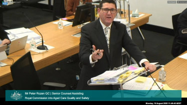 Peter Rozen, QC, said the aged care industry was still not prepared for COVID-19. 