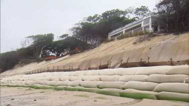 Beaches at Byron Bay have been sandbagged.