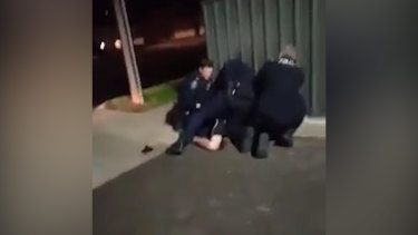 Video posted to Facebook on Monday night show SA Police officers forcefully handcuffing 28-year-old Noel Henry.