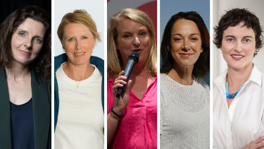 Independent candidates Allegra Spender (Wentworth), Zoe Daniel (Goldstein), Kylea Tink (North Sydney), Sophie Scamps (Mackellar) and Kate Chaney (Curtin). 
