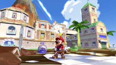 You never get tired of Mario getting covered in goo, or going for a quick spin or a dip in the ocean to make him clean again.