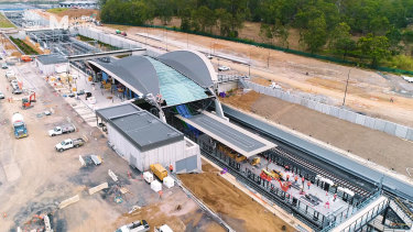Image taken from a video showing the new Sydney Western Metro.