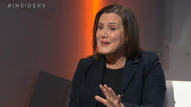 Revenue and Financial Services Minister Kelly O'Dwyer on Insiders recently