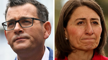 Victorian Premier Daniel Andrews and NSW Premier Gladys Berejiklian.