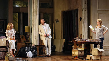 Lucy Bell (Rachael), Sam Worthington (Bo) and Mandy McElhinney (Toni) in Appropriate.