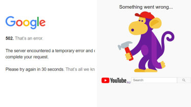 google outage youtube gmail google