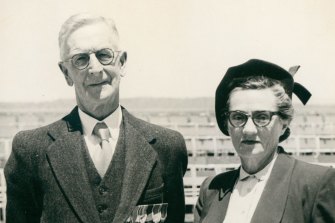 Australian War Memorial founder Charles Bean with his wife, Effie.  