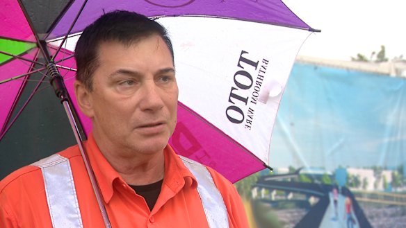 Tunneller and father of six Garry Vereb no longer has a job on the West Gate Tunnel.