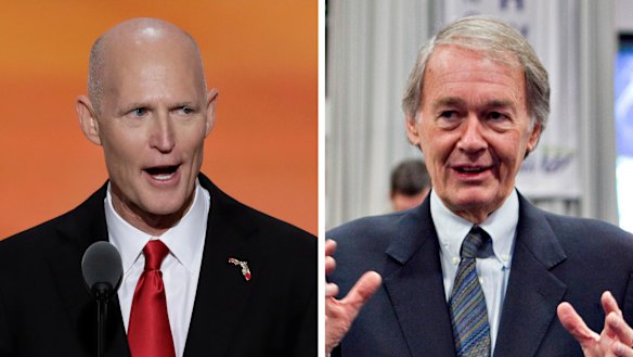 Republican Rick Scott (left) and Democrat Ed Markey. 