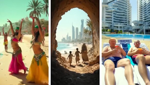 Trumpesque: The AI-generated video shared by Donald Trump showing “what’s next” for Gaza stood in stark contrast to the reality.