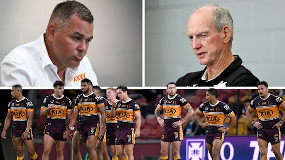 Anthony Seibold, Wayne Bennett and the battling Broncos.