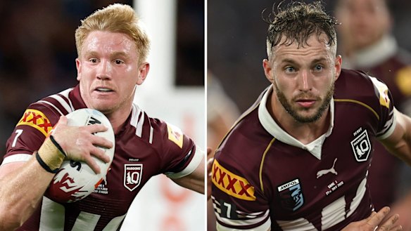 Origin 2025 standout Tom Dearden and ’26 game one breakout star Sam Walker.
