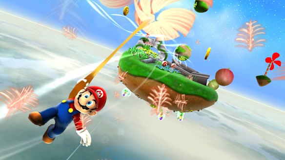 Mario becomes a bee, floats on a dandelion and saves the universe in Mario Galaxy.