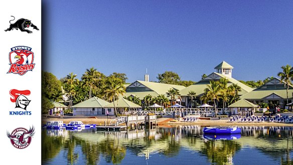 The Panthers, Roosters, Knights and Sea Eagles will all share the Sunshine Coast hub. It’s the same hotel Melbourne stayed at last year.