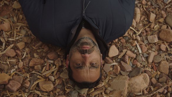 Adam Goodes visits his ancestral lands in the documentary The Australian Dream. 
