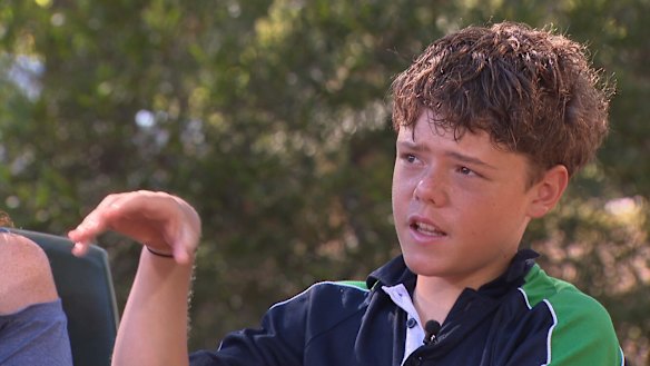 Austin Appelbee swam four kilometres to save his family.