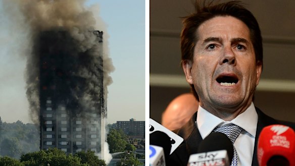 The Grenfell Tower cladding catastrophe in London and NSW Minister for Better Regulation Kevin Anderson.