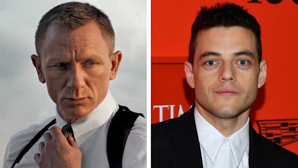 Rami Malek (right) has yet to film a scene with star Daniel Craig on the troubled set of Bond 25.