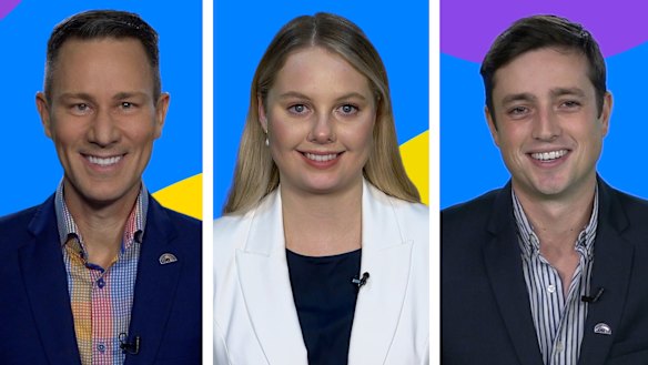 Three of the Lott’s callers (from left): Matt Hart, Anna Hobdell and James Eddy.