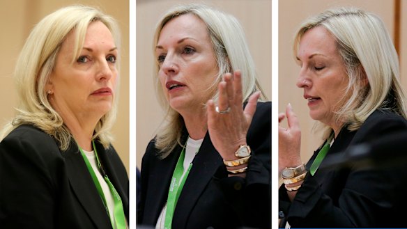 Christine Holgate gave evidence about the purchase of four Cartier watches, worth $19,950 in total, on Thursday. 