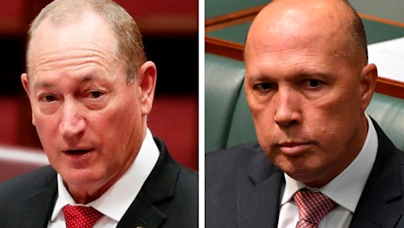 Home Affairs Minister Peter Dutton said the Greens were playing politics and were as bad as Fraser Anning.