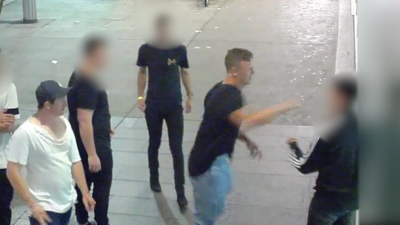 Capital crime: The CCTV footage of Wighton's wild night out in Canberra was not pretty.
