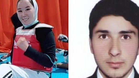Afghan Paralympic athletes Zakia Khudadadi and Hossain Rasouli.