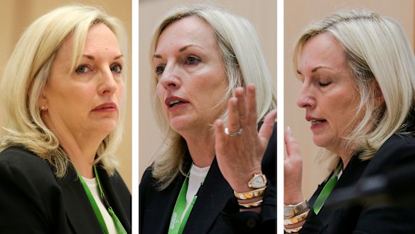 Christine Holgate gave evidence about the purchase of four Cartier watches, worth $19,950 in total, on Thursday.