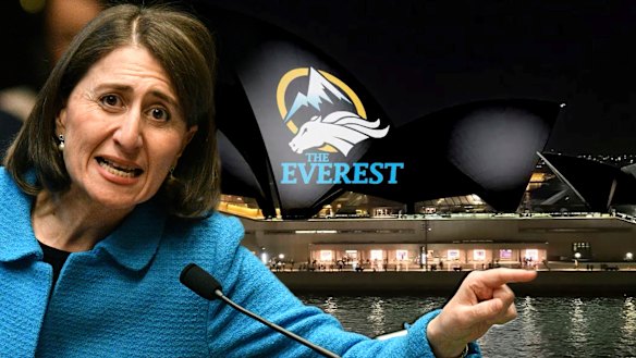 Gladys Berejiklian has instructed the Sydney Opera House to allow its sails to be lit up with colours, numbers and a trophy to promote next Saturday’s Everest horse race.