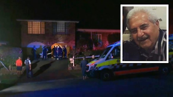 Police believed the two attackers broke through the front door with an unknown weapon.