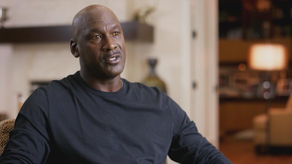 Michael Jordan in a scene from 'The Last Dance' documentary.