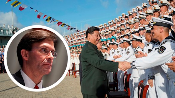US Defence Secretary Mark Esper delivered a blunt warning about China's ambitions in the South China Sea.