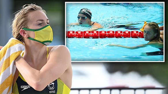 The clash between Ariarne Titmus (main) and Katie Ledecky (inset with Titmus at the 2019 World Championships) in the 400m at the Olympics will be one of the races of the Games.