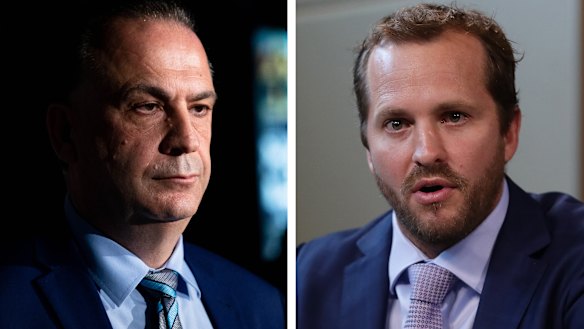 ARL Commission chairman Peter V’landys and RLPA chief Clint Newton.