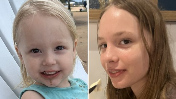 Hallie, 2, and Evie, 13, died after the fire in Townsville.