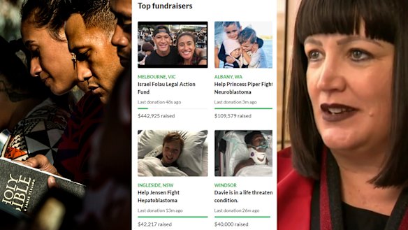 RA chief executive Raelene Castle (right) said she was surprised one of the highest paid athletes in Australian sport would ask the public for financial support.