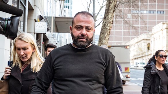 Nabil Maghnie leaves Melbourne Magistrates Court in July. 