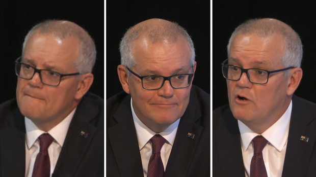 Former prime minister Scott Morrison appearing at the royal commission.