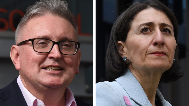 Don Harwin, left, resigned after photos showed he visited his holiday home on the Central Coast. The scandal played into a perception fanned by critics of  the Premier, Gladys Berejiklian, that she is weak.
