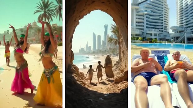 Trumpesque: Donald Trump’s AI-generated video showing “what’s next” for Gaza stood in stark contrast to the reality.