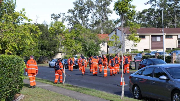 State Emergency Services members joined the search in Wishart on Sunday afternoon.