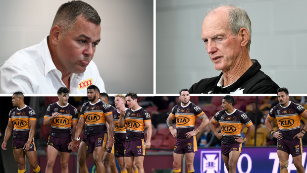 Anthony Seibold, Wayne Bennett and the battling Broncos.