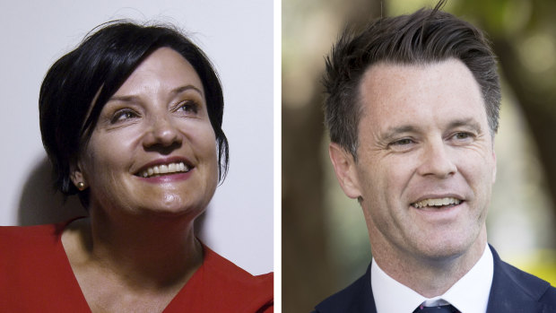 Strathfield MP Jodie McKay and Kogarah MP Chris Minns, who are vying for the leadership of the Labor Party.