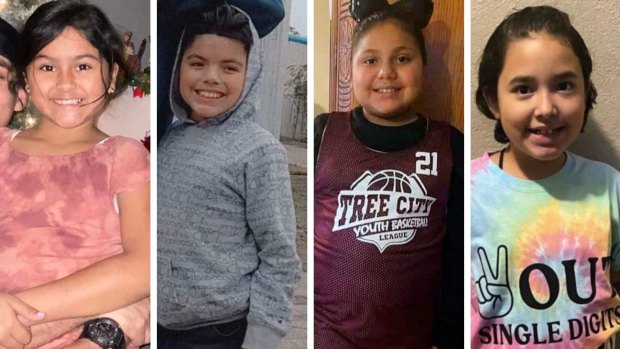 Victims of the shooting at Robb Elementary School in Uvalde, Texas: Amerie Jo Garza, Jose Flores jnr, Eliahna García, Alithia Ramirez. 