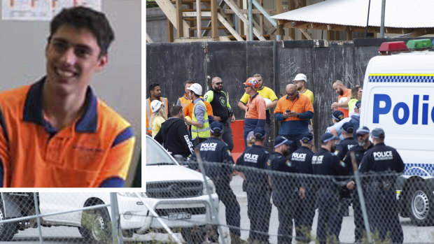 Christopher Cassaniti died after scaffolding collapsed on him at a construction site in Macquarie Park. 