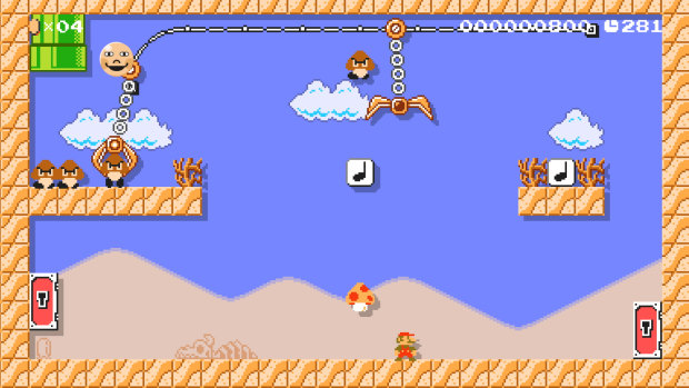 Claw grabbers can drop useful powerups, or bad guys, on your players, or pick up Mario himself.